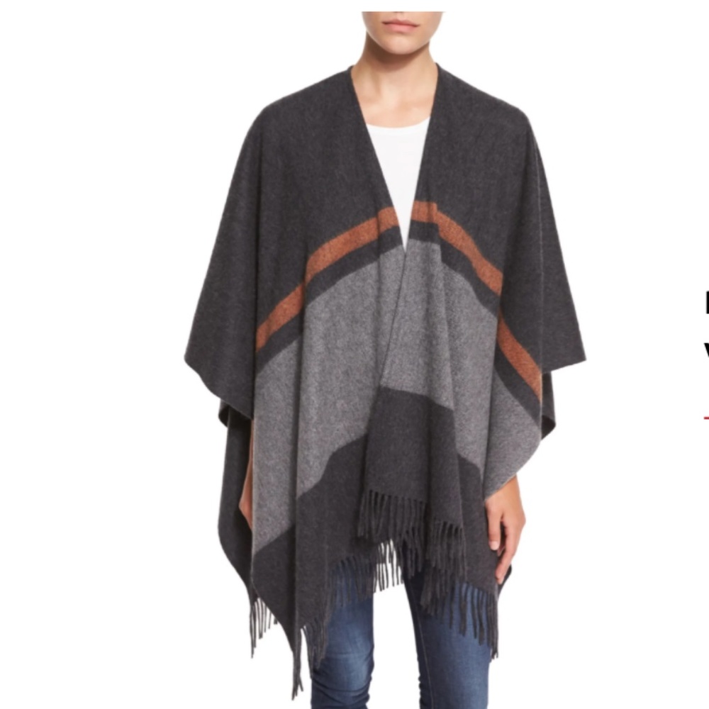 Rag & Bone Varsity Stripe Wool Felt Wrap - image 1